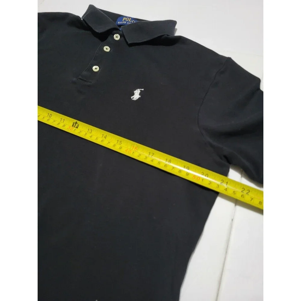 (#18) Polo Ralph Lauren Large Black Classic Fit Short Sleeve Size Men's M